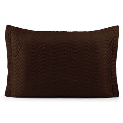 Porta Travesseiro Avulso 70cm x 50cm Com Debrum 1 Peça Laura Matelado  Toque 400 Fios 100% Poliéster - Marrom