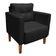 Poltrona Sala Decorativa Livia Pé Madeira Sintético Preto M11 - D'Rossi