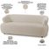 Kit Sofá 3 Lugares Para Sala 198cm Com 01 Poltrona Orgânica Florea M05 Bouclê Creme - Lyam Decor