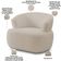 Kit Sofá 3 Lugares Para Sala 198cm Com 01 Poltrona Orgânica Florea M05 Bouclê Creme - Lyam Decor