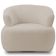 Kit Sofá 3 Lugares Para Sala 198cm Com 01 Poltrona Orgânica Florea M05 Bouclê Creme - Lyam Decor