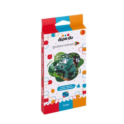 Quebra Cabeça 3D Infantil Dipedu Dino Triceratops 23 Peças - Brw 3008
