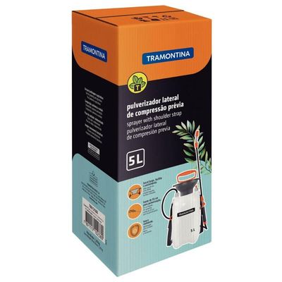 Pulverizador Manual Lateral 5L Tramontina Compressão Prévia de Veneno Agrícola e Jardinagem