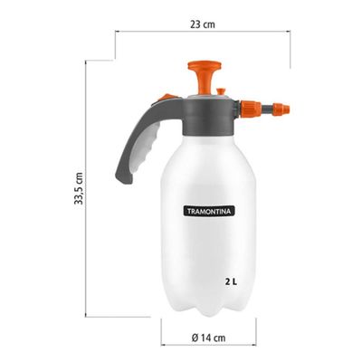Pulverizador Borrifador Manual com Gatilho 2L de Compressão Prévia Tramontina Jardinagem