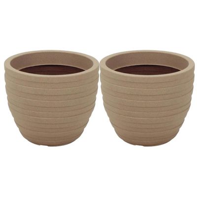 Kit 2 Vasos de Flor 45cm Inca Jardim Varanda Tramontina Polietileno Folhagem Plantas
