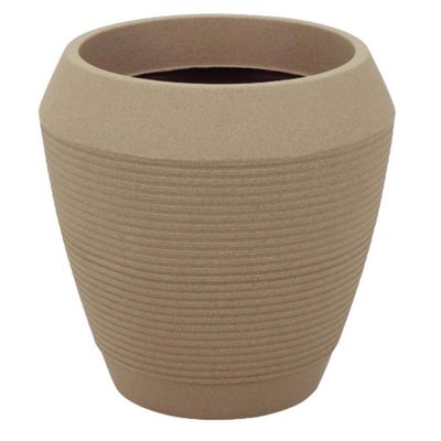 Vaso Egípcio 54cm Flores Acabamento Granito Areia Tramontina para Folhagens Cachepô Grande