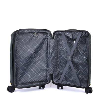 Mala De Bordo 10kg Viagem Zíper Expansível Em Polipropileno Rodinhas 360º Tsa Bocaiúva Cruzeiro Gelo