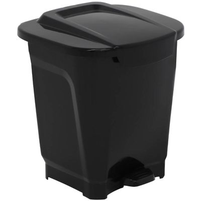 Lixeira Plástica 25L com Pedal Cozinha Lavanderia Tramontina T-Force Preta Cesto de Lixo