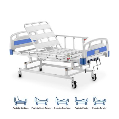 Cama DX3 3 Movimentos Dellamed + Colchão Pneumático Air Plus Dellamed + Colchão de Densidade D33 Dellamed UNICA