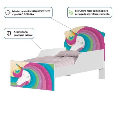 Mini Cama Unicórnio Colorido