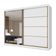 Guarda Roupa Sevilha 2 Portas de Correr Casal 6 Gavetas MDF Mademarcs Branco