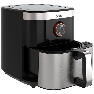 Fritadeira Sem Óleo 4,8 Litros com 8 Funções Pré-programadas 1 Cesto Removível Oster Preto / 220V