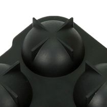 Forma para 4 Gelos Esfera Full Fit Silicone Preto 12x12x5cm Dynasty
