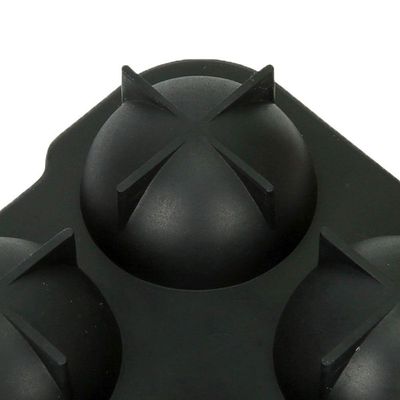 Forma para 4 Gelos Esfera Full Fit Silicone Preto 12x12x5cm Dynasty Preto