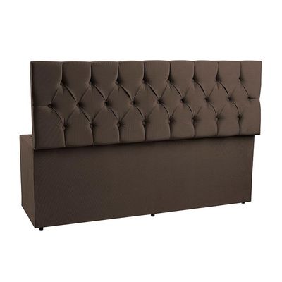 Recamier Baú 1,60m Madrid Suede Marrom Dal Poz Estofados