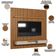 Painel Ripado Para TV 75 Pol Slats e Bancada Lisa 258x250cm L05 Nature Off White - Lyam Decor