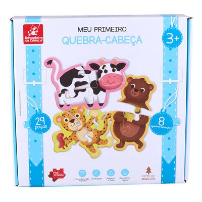 Meu Primeiro Quebra Cabeça Animais 29 Peças BDC