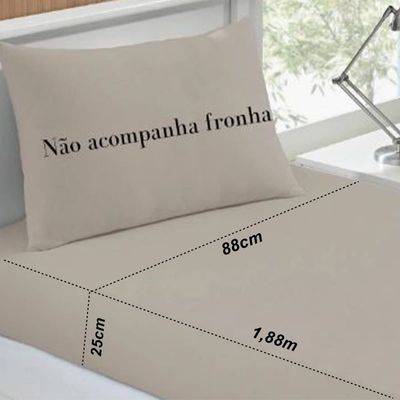 Lençol Buettner Solteiro Malha Basic Liso com Elastico Trigo