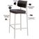 Kit 04 Banquetas Alta Bar Cozinha Sala De Jantar Aço Branco Kaira C01 Linho Preto Courino Preto - Lyam Decor
