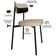 Kit 04 Cadeiras Estofada Para Sala de Jantar Astrid Preto C01 Linho Areia Courino Preto - Lyam Decor