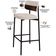 Kit 04 Banquetas Alta Bar Cozinha Sala De Jantar Aço Preto Kaira C01 Linho Palha Courino Café - Lyam Decor