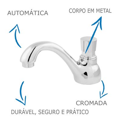 Torneira De Banheiro/Lavatório Oliveira Cisne Automática Com Temporizador