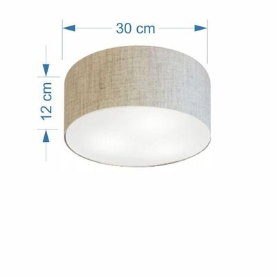Plafon Para Banheiro Cilíndrico Sb-3010 Cúpula Cor Rústico Bege