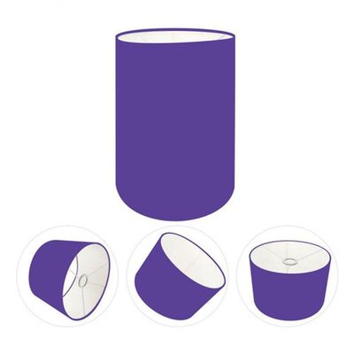 Cúpula Abajur E Luminária Cilíndrica Vivare Cp-7006 ø18x25cm - Bocal Nacional Roxo