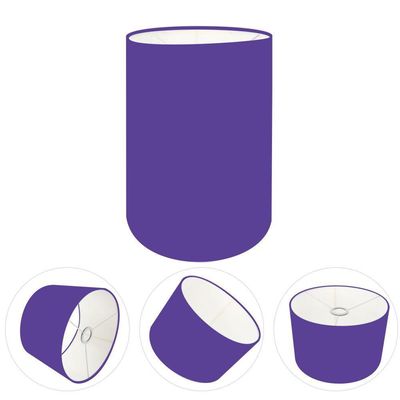 Cúpula Abajur E Luminária Cilíndrica Vivare Cp-7006 ø18x25cm - Bocal Nacional Roxo