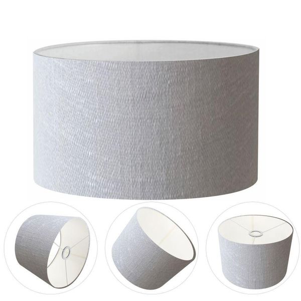 Cúpula Abajur Cilíndrica Cp-7024 ø50x25cm Rustico Cinza