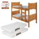 Beliche 100% Mdf Fortaleza - Duas Camas Solteiro Compacta E Moderna Nature Com 2 Colchões
