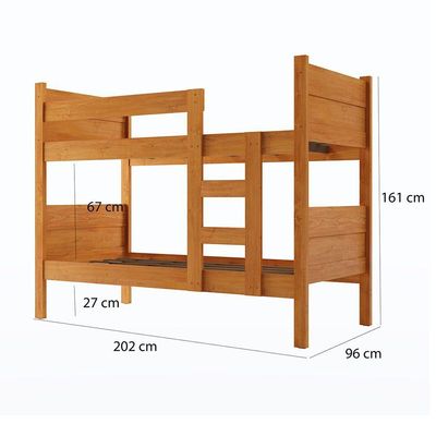 Beliche 100% Mdf Fortaleza - Duas Camas Solteiro Compacta E Moderna Nature Com 2 Colchões