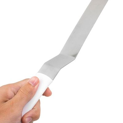 Espatula De Confeiteiro Bolos Decoração Confeitaria Inox Cabo 38cm Curvo