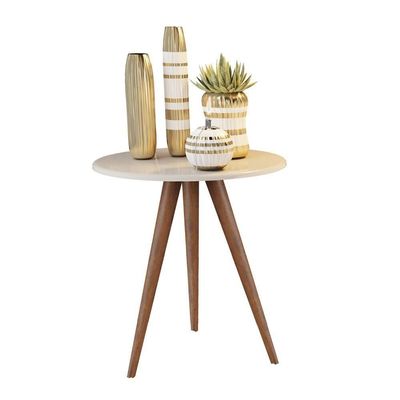 Conjunto Mesa 2 Mesas Laterais Isa - Mdf Pés De Madeira Pintura Uv Isa - J3 Móveis
