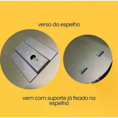 Espelho Meia Lua Moderno De Led Amarelo Blogueira 75x50 Fonte Bivolt Amarelo