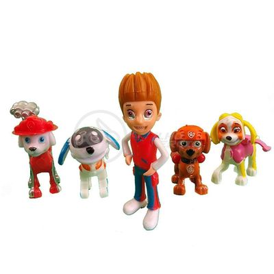 Kit 5 Bonecos Patrulha Canina Com 4 Skat Robo Dog 24