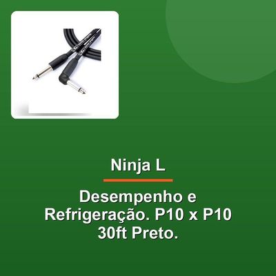 Cabo Microfone Ninja L 0,20mm P10-p10 30ft Preto