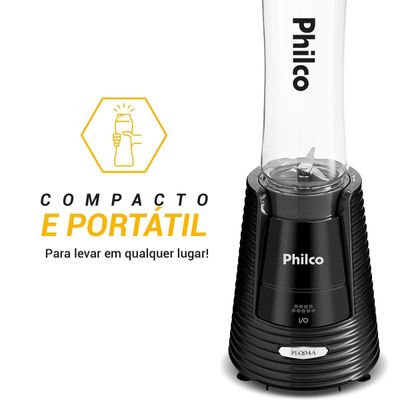 Liquidificador Philco Portátil 2 Squeezes 400W PLQ04A 220V