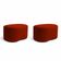 Kit 2 Puff Feijão Curvo Orgânico Sala Redondo Confortável Moderno Suede terracota