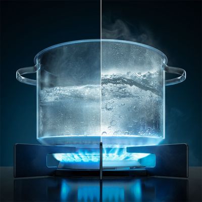 Fogão 5 bocas Electrolux Preto Experience Mesa de Vidro, 2 Fornos e PerfectCook360 (FE5DB) 127V