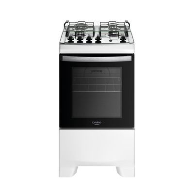 Fogão a Gás 4 Bocas Dako Novo Supreme com Mesa Inox Branco / Bivolt