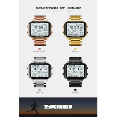 Relógio Digital Masculino SKMEI 1888 com Display de luz Traseira Ouro rose