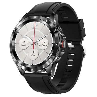 Relógio inteligente para homens IP68 impermeável Termômetro Bluetooth Aço preto