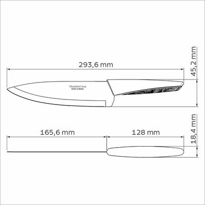 Faca Chef LYF com Lâmina em Inox e Cabo de Polipropileno PCR Verde Natureza 7pol - Tramontina Verde