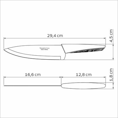 Faca Chef LYF com Lâmina em Inox e Cabo de Polipropileno PCR Verde Natureza 7pol - Tramontina Verde