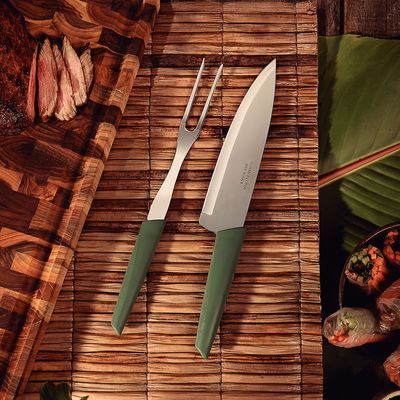 Faca Chef LYF com Lâmina em Inox e Cabo de Polipropileno PCR Verde Natureza 7pol - Tramontina Verde