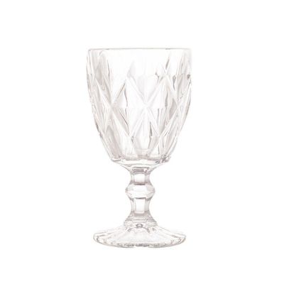 Conjunto De Taças De Vidro Para água 6 Peças 325 Ml Diamonds Transparente Lyor