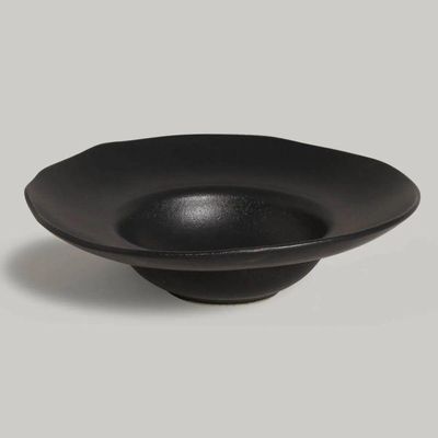 Conjunto De Pratos Para Massa/risoto 04 Peças Orgânico Preto Matte Porto Brasil