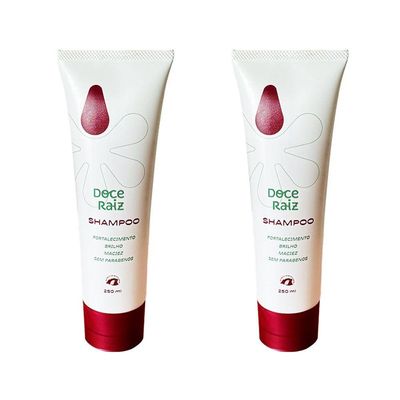 Kit 2 Shampoo Fortalecimento Doce Raiz 250ml De Extrato De Batata Doce