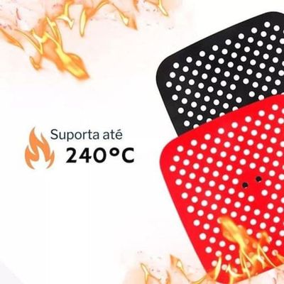 PROTETOR DE SILICONE PARA FRITADEIRA QUADRADO UNYHOME  vermelho